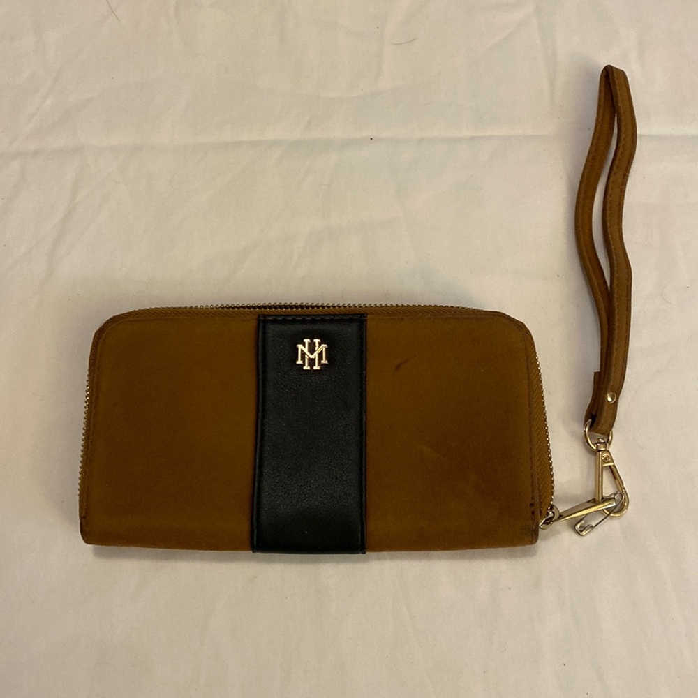 Brown and Black Mark & Hall wallet/clutch